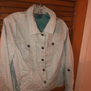 Teal jean jacket